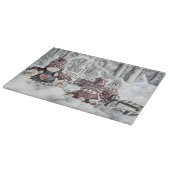  tekening van gnomen in de sneeuw snijplank (Hoek)