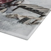  tekening van gnomen in de sneeuw snijplank (Hoek)