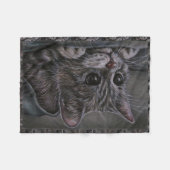 Tekening van Grey Kitten op Blanket Fleece Deken (Voorkant (Horizontaal))