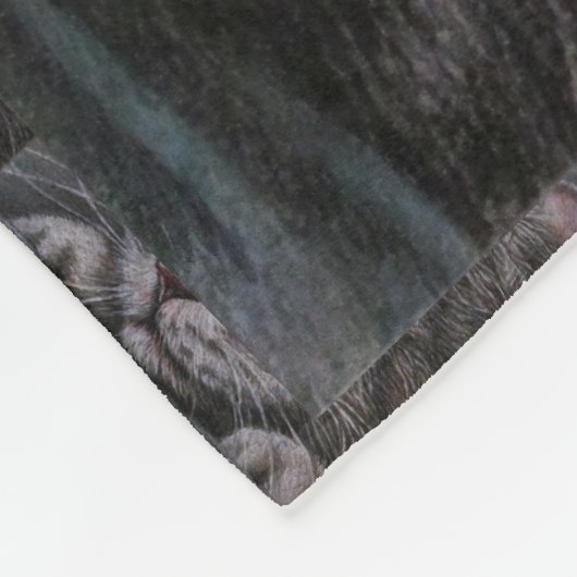 Tekening van Grey Kitten op Blanket Fleece Deken (Hoek)