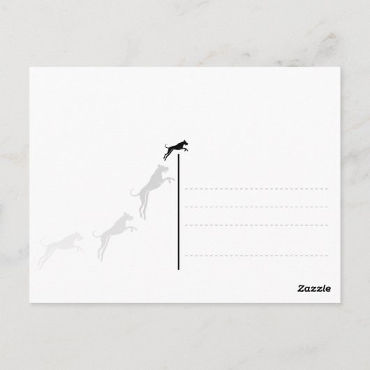 Tekening van groot portret briefkaart (Achterkant)