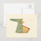 Tekening van halfvoltooide Kimono Briefkaart (Voorkant / Achterkant)