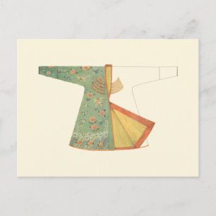 Tekening van halfvoltooide Kimono Briefkaart