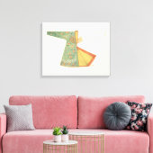 Tekening van halfvoltooide Kimono Canvas Afdruk (Insitu (Woonkamer))