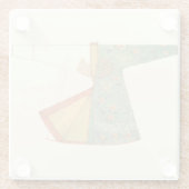 Tekening van halfvoltooide Kimono Glazen Onderzetter (Achterkant)