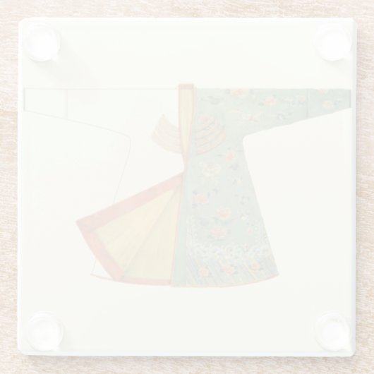 Tekening van halfvoltooide Kimono Glazen Onderzetter (Achterkant)