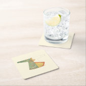 Tekening van halfvoltooide Kimono Kartonnen Onderzetters (Insitu)