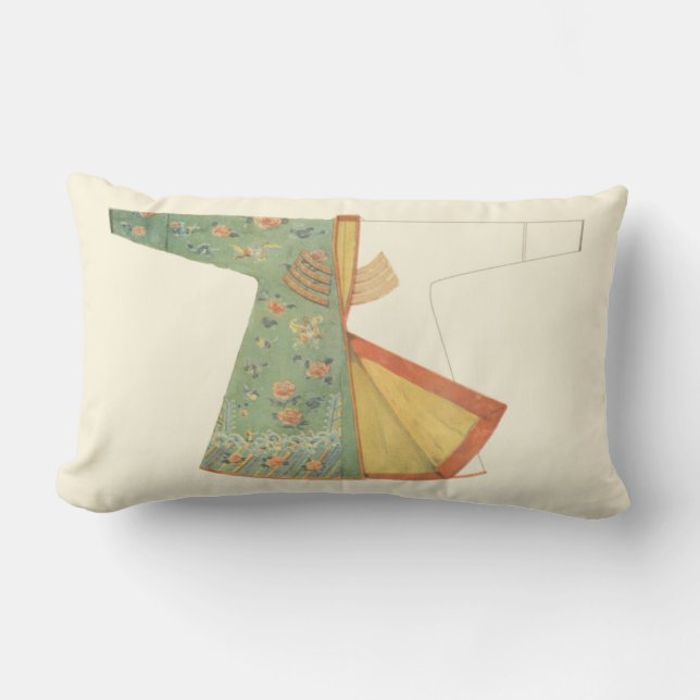 Tekening van halfvoltooide Kimono Kussen (Voorkant)