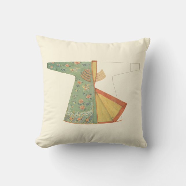 Tekening van halfvoltooide Kimono Kussen (Voorkant)