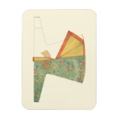 Tekening van halfvoltooide Kimono Magneet (Verticaal)