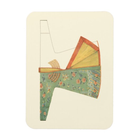 Tekening van halfvoltooide Kimono Magneet (Verticaal)