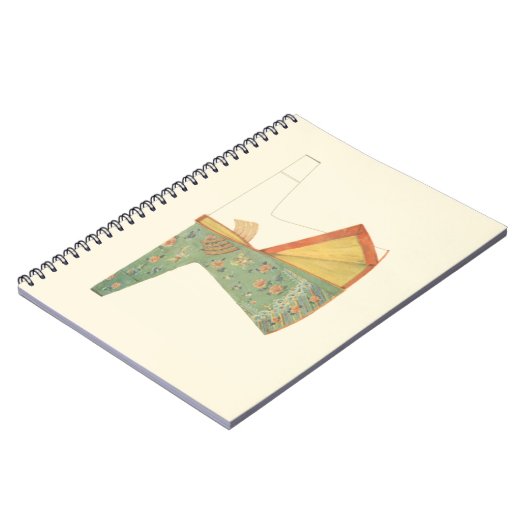 Tekening van halfvoltooide Kimono Notitieboek (Linkerzijde)