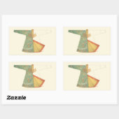 Tekening van halfvoltooide Kimono Rechthoekige Sticker (Vel)