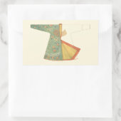 Tekening van halfvoltooide Kimono Rechthoekige Sticker (Tas)