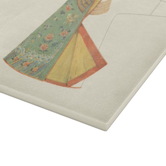 Tekening van halfvoltooide Kimono Snijplank (Hoek)