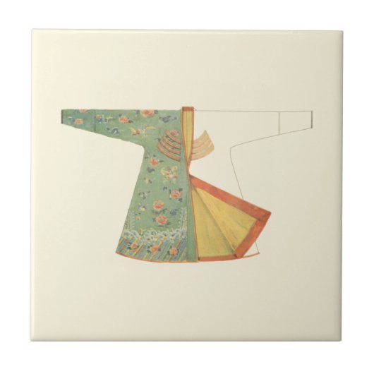 Tekening van halfvoltooide Kimono Tegeltje (Voorkant)