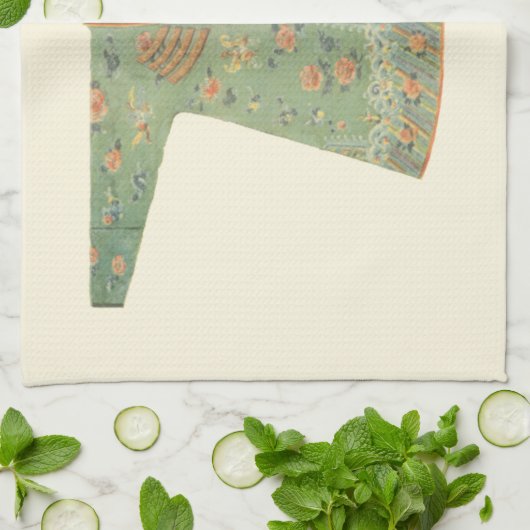 Tekening van halfvoltooide Kimono Theedoek (Gevouwen)