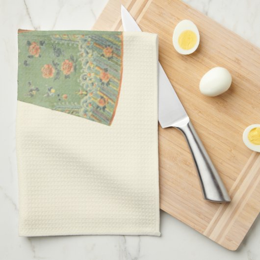 Tekening van halfvoltooide Kimono Theedoek (Quarter Fold)