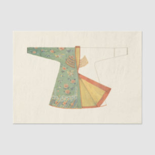 Tekening van halfvoltooide Kimono Tissuepapier