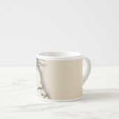 Tekening van het Antiek gezicht van het handige Ma Espresso Kop (Voorkant rechts)