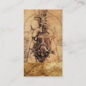 Tekening van het Antiek perkamperkament van de vro Visitekaartje (Achterkant)