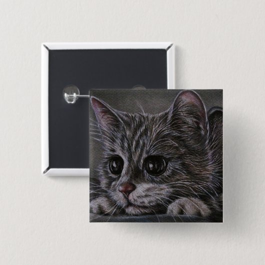 Tekening van het Kat op de Button (Voorkant /achterkant)