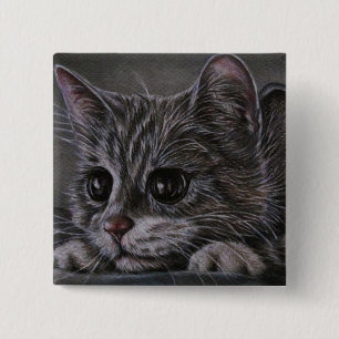 Tekening van het Kat op de Button