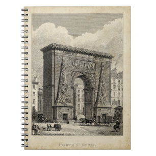 Tekening van het Monument van Porte Saint-Denis Notitieboek