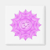 Tekening van het roze glas Lotus Flower om symbool Magneet (Voorkant)