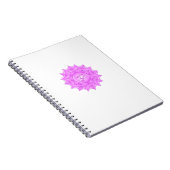 Tekening van het roze glas Lotus Flower om symbool Notitieboek (Rechterzijde)