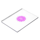 Tekening van het roze glas Lotus Flower om symbool Notitieboek (Linkerzijde)
