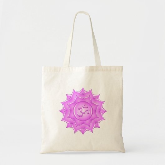 Tekening van het roze glas Lotus Flower om symbool Tote Bag (Voorkant)