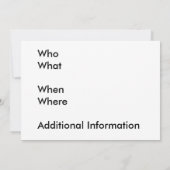  tekening van het vliegtuig | Luchtvaartuitnodigin Kaart (Achterkant)