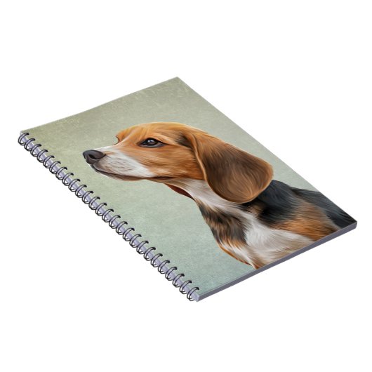 Tekening van hond Beagle 7 Notitieboek (Rechterzijde)