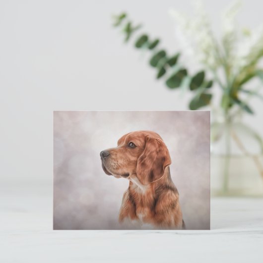 Tekening van hond Beagle Briefkaart (Staand voorkant)