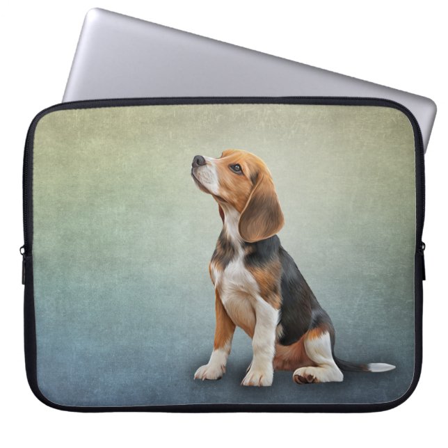 Tekening van hond Beagle Laptop Sleeve (Voorkant)
