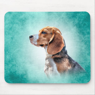 Tekening van hond Beagle Muismat