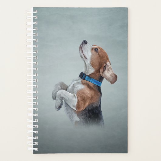 Tekening van hond Beagle Planner (Voorkant)
