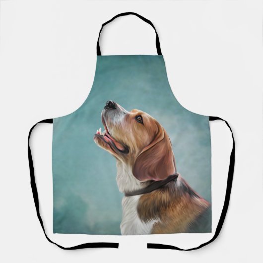 Tekening van hond Beagle Schort (Voorkant)