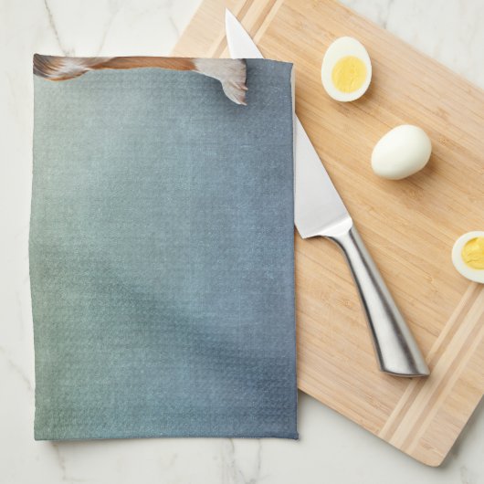 Tekening van hond Beagle Theedoek (Quarter Fold)