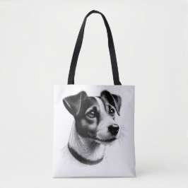 Tekening van Jack Russell Terrier Tote Bag