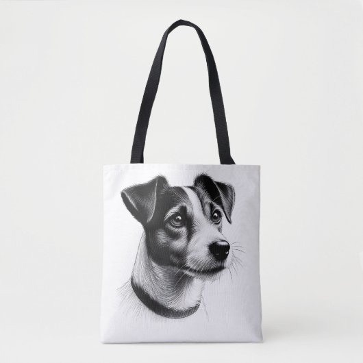 Tekening van Jack Russell Terrier Tote Bag (Voorkant)