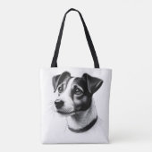 Tekening van Jack Russell Terrier Tote Bag (Achterkant)