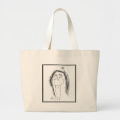 Tekening van je kind - Moederdag Cadeaus Grote Tote Bag (Voorkant)