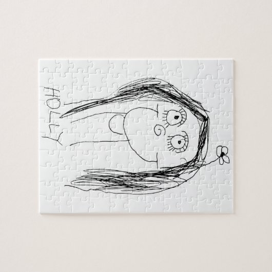 Tekening van je kind - Moederdag Cadeaus Legpuzzel (Horizontaal)