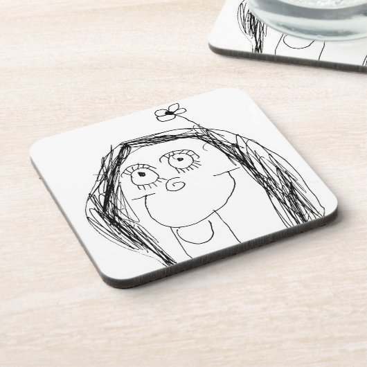 Tekening van je kind - Moederdag Cadeaus Onderzetter (Linkerzijde)