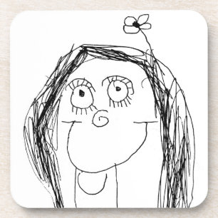 Tekening van je kind - Moederdag Cadeaus Onderzetter