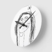 Tekening van je kind - Moederdag Cadeaus Ronde Klok (Hoek)