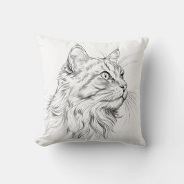 Tekening van kat  kussen