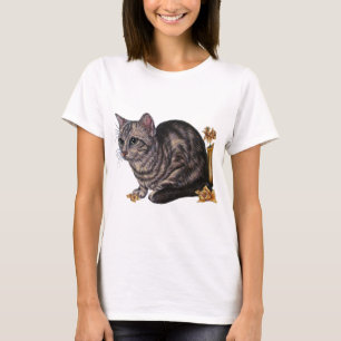 Tekening van kat met distilleermiddelen t-shirt